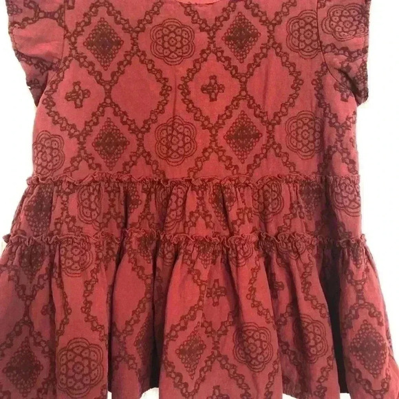 Altar’d State  Boho Embroidered Shirt Red Sz Medium - Picture 2 of 16